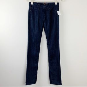 7FAM 7 For All Mankind Straight Leg Dark Jeans 25
